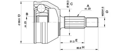 Шарнирный комплект (OPEN PARTS: CVJ5081.10)