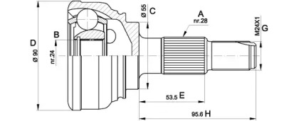 Шарнирный комплект (OPEN PARTS: CVJ5082.10)