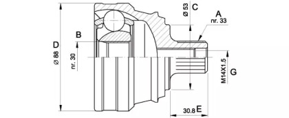 Шарнирный комплект (OPEN PARTS: CVJ5090.10)