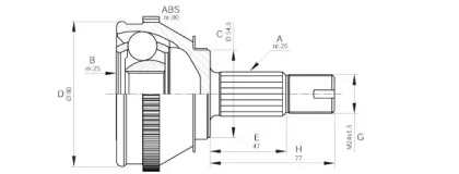 Шарнирный комплект (OPEN PARTS: CVJ5093.10)