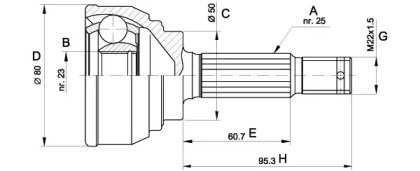 Шарнирный комплект (OPEN PARTS: CVJ5103.10)