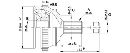 Шарнирный комплект (OPEN PARTS: CVJ5105.10)