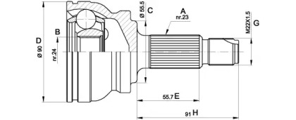 Шарнирный комплект (OPEN PARTS: CVJ5106.10)