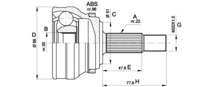 Шарнирный комплект (OPEN PARTS: CVJ5109.10)