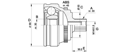 Шарнирный комплект (OPEN PARTS: CVJ5110.10)