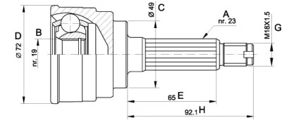 Шарнирный комплект (OPEN PARTS: CVJ5112.10)