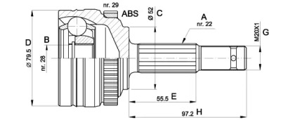 Шарнирный комплект (OPEN PARTS: CVJ5114.10)