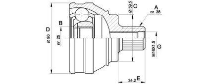 Шарнирный комплект (OPEN PARTS: CVJ5117.10)