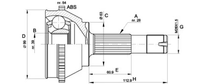 Шарнирный комплект (OPEN PARTS: CVJ5118.10)