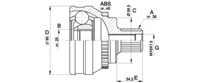 Шарнирный комплект (OPEN PARTS: CVJ5119.10)