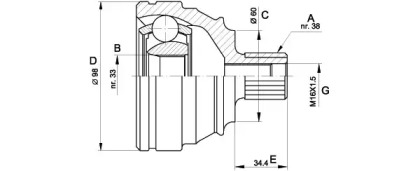 Шарнирный комплект (OPEN PARTS: CVJ5121.10)