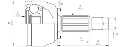 Шарнирный комплект (OPEN PARTS: CVJ5123.10)