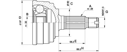 Шарнирный комплект (OPEN PARTS: CVJ5129.10)