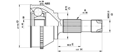 Шарнирный комплект (OPEN PARTS: CVJ5131.10)