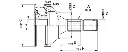 Шарнирный комплект (OPEN PARTS: CVJ5138.10)