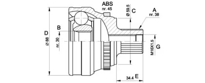 Шарнирный комплект (OPEN PARTS: CVJ5139.10)