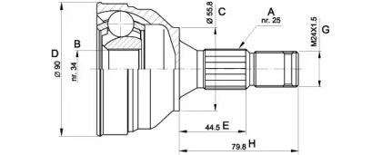 Шарнирный комплект (OPEN PARTS: CVJ5141.10)