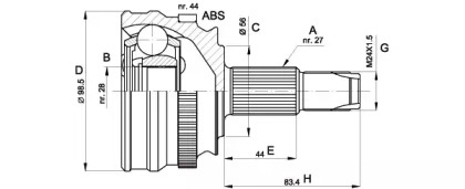 Шарнирный комплект (OPEN PARTS: CVJ5152.10)