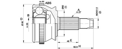 Шарнирный комплект (OPEN PARTS: CVJ5155.10)