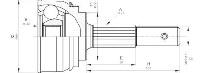 Шарнирный комплект (OPEN PARTS: CVJ5163.10)