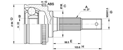 Шарнирный комплект (OPEN PARTS: CVJ5165.10)