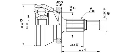 Шарнирный комплект (OPEN PARTS: CVJ5167.10)