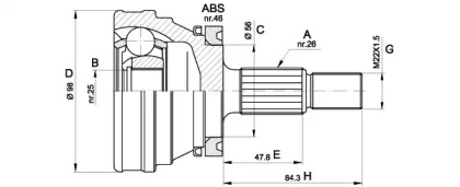 Шарнирный комплект (OPEN PARTS: CVJ5169.10)