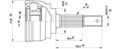 Шарнирный комплект (OPEN PARTS: CVJ5172.10)