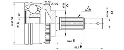 Шарнирный комплект (OPEN PARTS: CVJ5173.10)