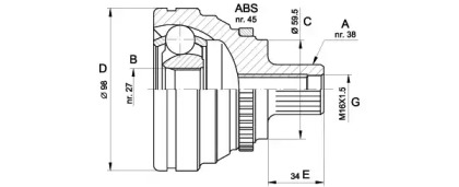 Шарнирный комплект (OPEN PARTS: CVJ5174.10)