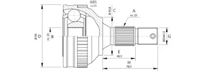 Шарнирный комплект (OPEN PARTS: CVJ5175.10)