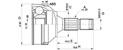 Шарнирный комплект (OPEN PARTS: CVJ5176.10)