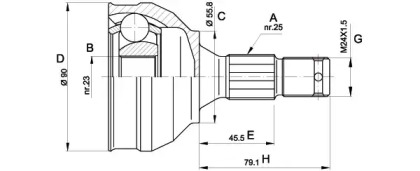 Шарнирный комплект (OPEN PARTS: CVJ5177.10)