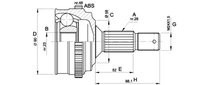 Шарнирный комплект (OPEN PARTS: CVJ5179.10)