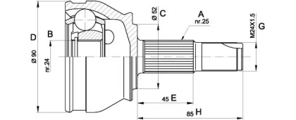 Шарнирный комплект (OPEN PARTS: CVJ5183.10)