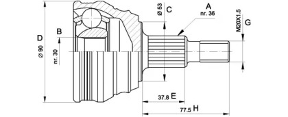 Шарнирный комплект (OPEN PARTS: CVJ5189.10)