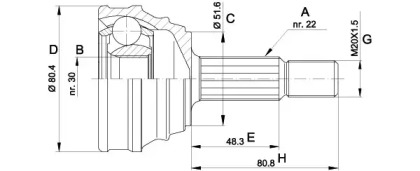 Шарнирный комплект (OPEN PARTS: CVJ5190.10)