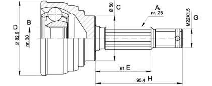 Шарнирный комплект (OPEN PARTS: CVJ5191.10)