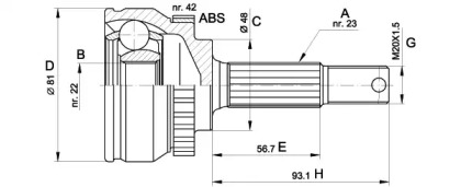 Шарнирный комплект (OPEN PARTS: CVJ5193.10)