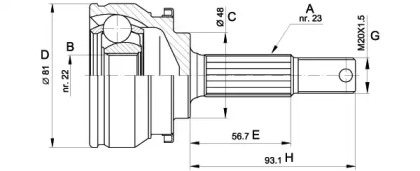 Шарнирный комплект (OPEN PARTS: CVJ5194.10)