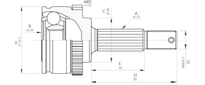 Шарнирный комплект (OPEN PARTS: CVJ5197.10)