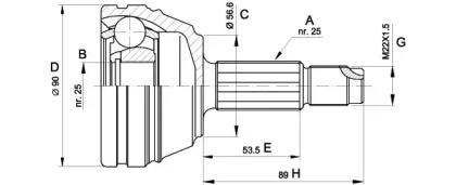 Шарнирный комплект (OPEN PARTS: CVJ5198.10)