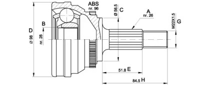 Шарнирный комплект (OPEN PARTS: CVJ5203.10)