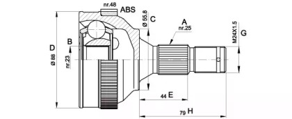 Шарнирный комплект (OPEN PARTS: CVJ5208.10)