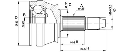 Шарнирный комплект (OPEN PARTS: CVJ5209.10)