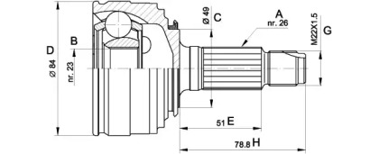 Шарнирный комплект (OPEN PARTS: CVJ5218.10)