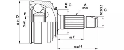 Шарнирный комплект (OPEN PARTS: CVJ5219.10)