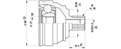 Шарнирный комплект (OPEN PARTS: CVJ5228.10)