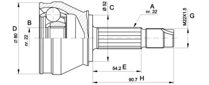 Шарнирный комплект (OPEN PARTS: CVJ5229.10)