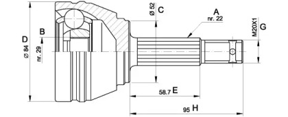 Шарнирный комплект (OPEN PARTS: CVJ5231.10)